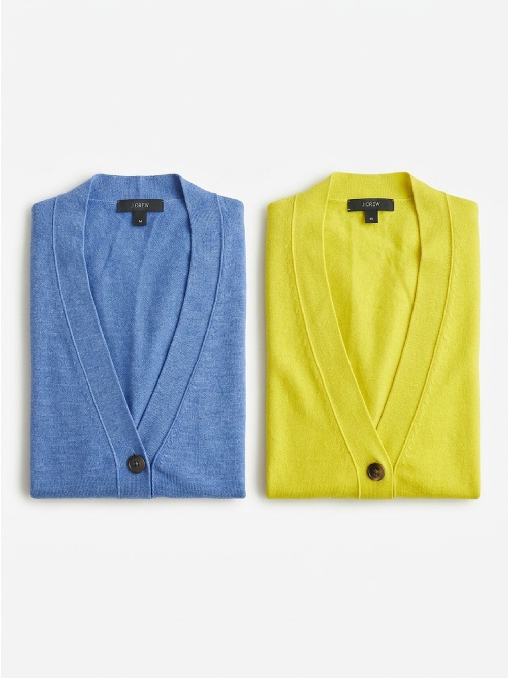 J. Crew Women’s V-Neck Cardigan in Blue and Yellow (2 Pack)